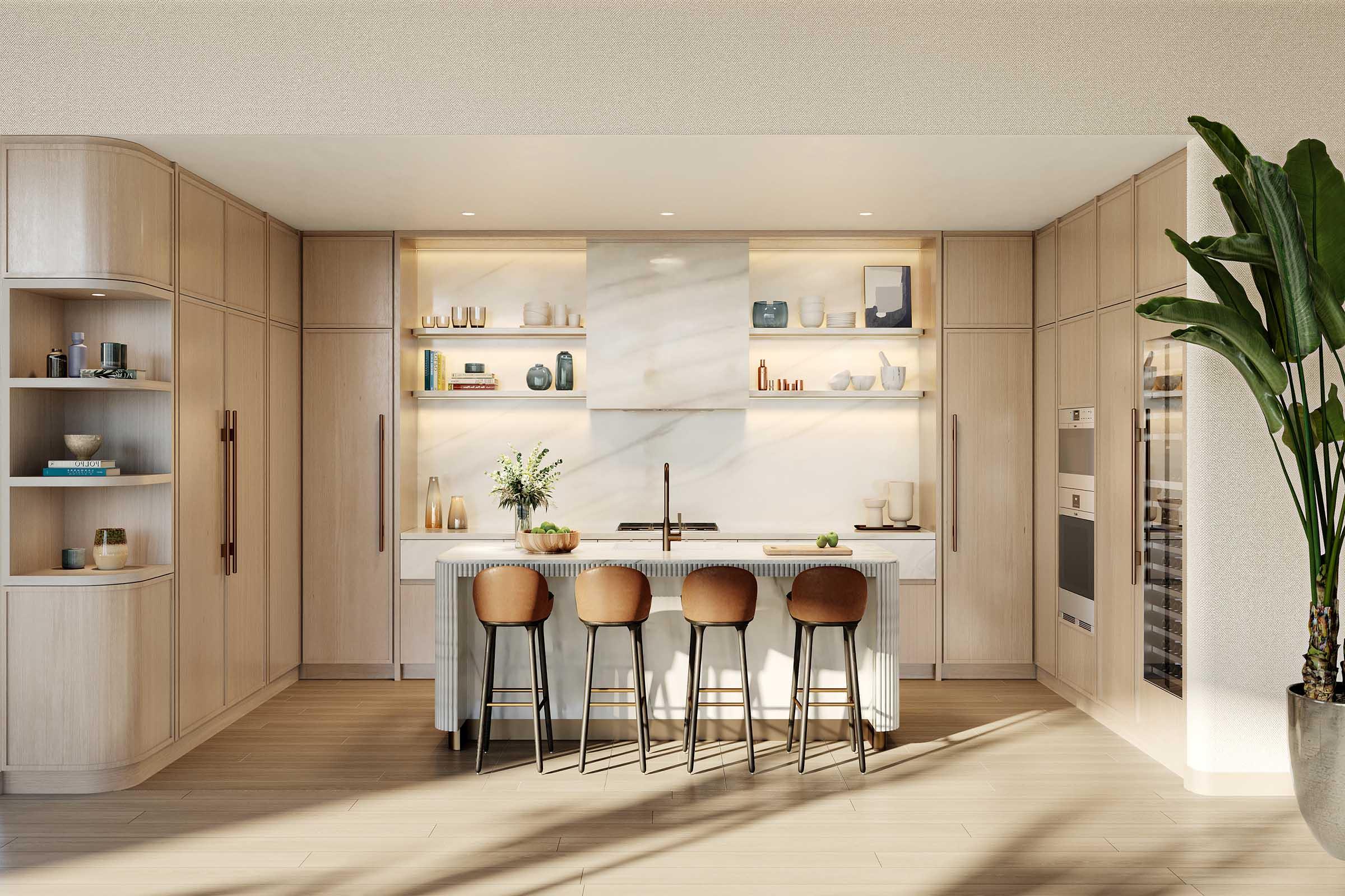 Rendering of The Perigon Miami Beach Kitchen